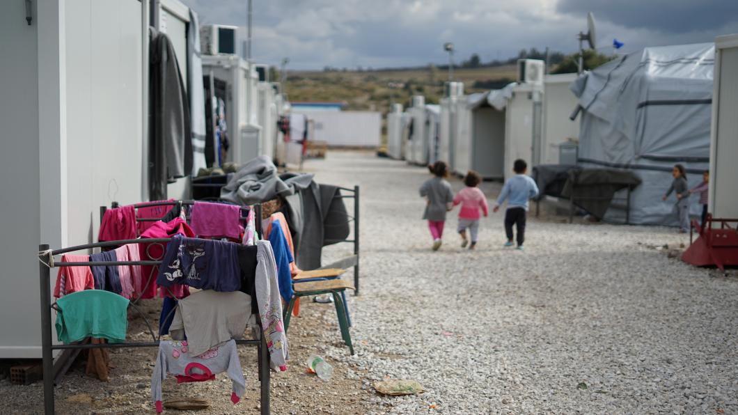 Kinderen in vluchtelingenkamp