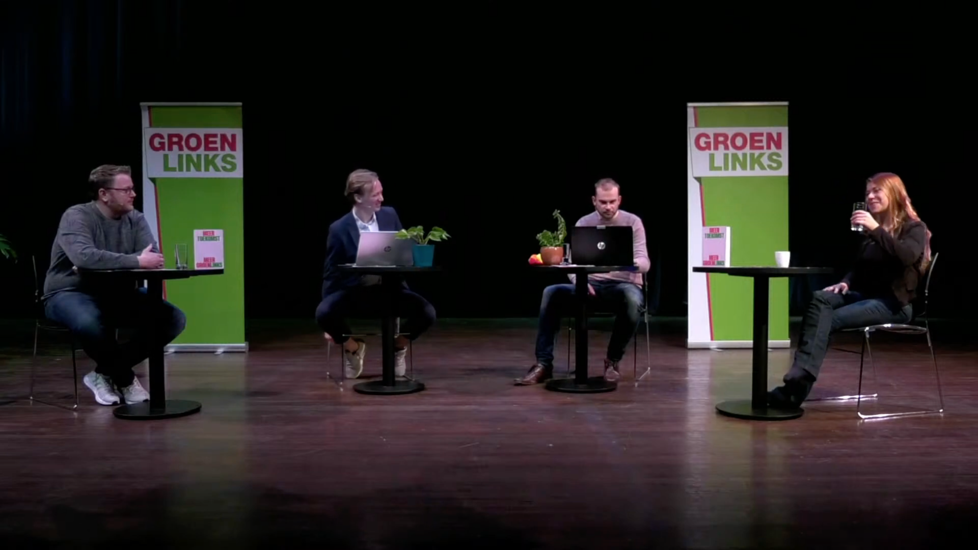 Gesprekskring van Lisa Westerveld, Colin Kok en twee gespreksleiders