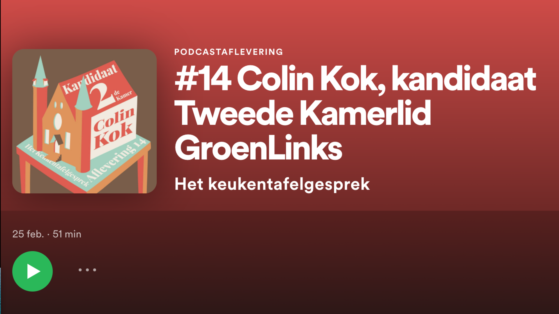 Screenshot van podcasttitel met promotie-illustratie