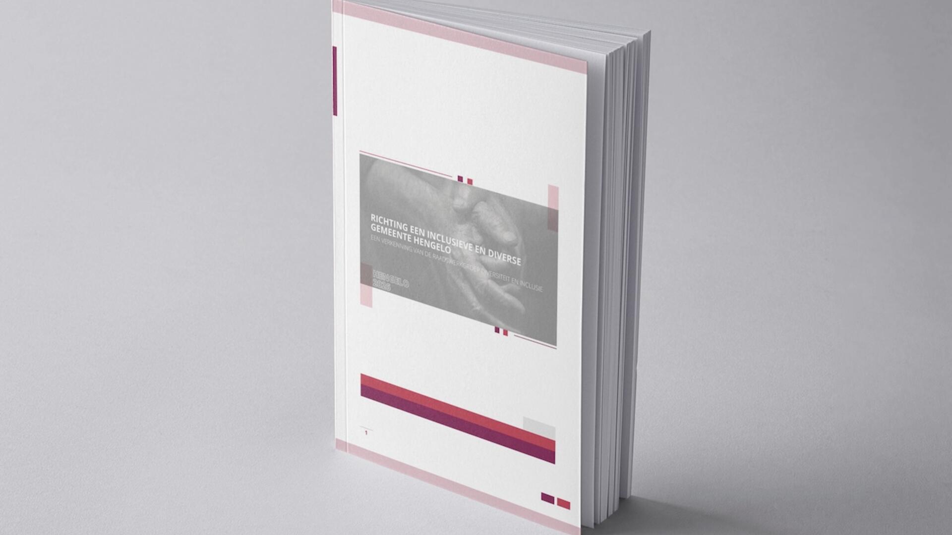 Mockup van het rapport in boekvorm